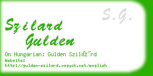 szilard gulden business card